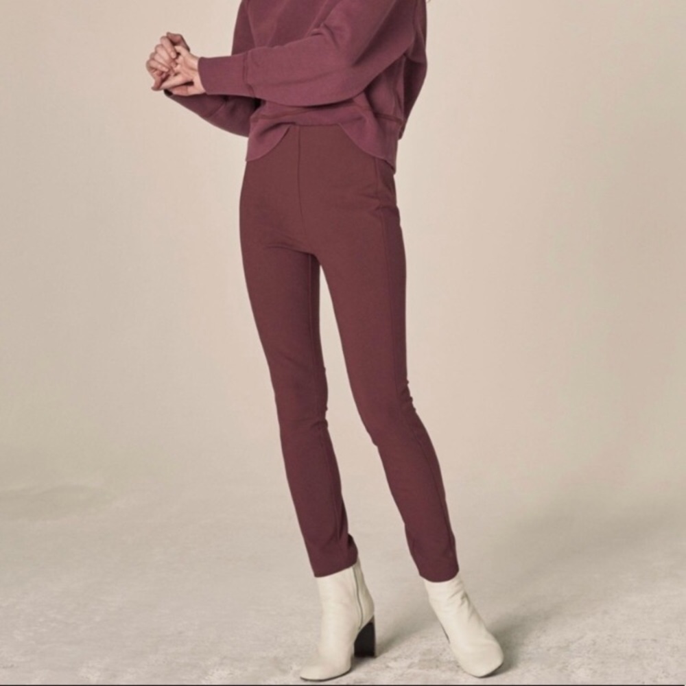RAG & BONE BURGUNDY STRETCH CHANTEL EUC UNWORN TROUSERS